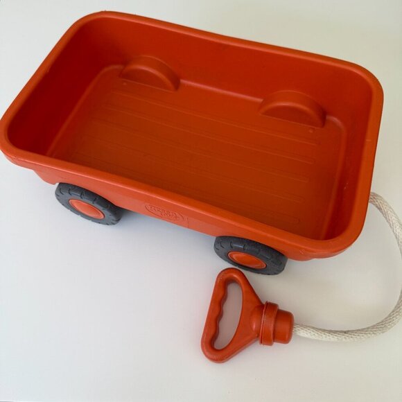 Green Toys Orange Kids Recycled Plastic Toy Wagon - Picture 3 of 6
